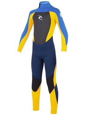 RIP CURL YOUTH DAWN PATROL 3/2 BACK ZIP BLUE Size 8